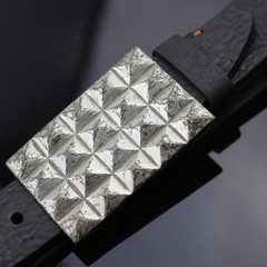 Vintage Chocolate Bar Design Metal Antique Silver Effect Belt Buckle