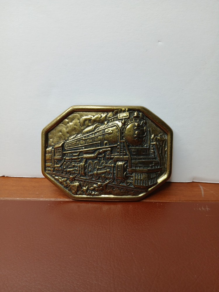 Vintage Avon Train Railroad 3D Brass Metal? Belt Buckle