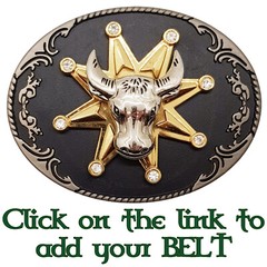 Bull Spinning Belt Buckle Star Cowboy Western America Ranch Farm Cow Bison