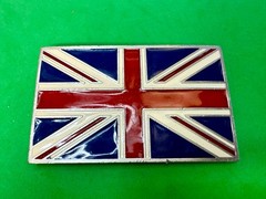 Great Britain Union Flag British Jack United Kingdom G.A.P. Pewter Belt Buckle