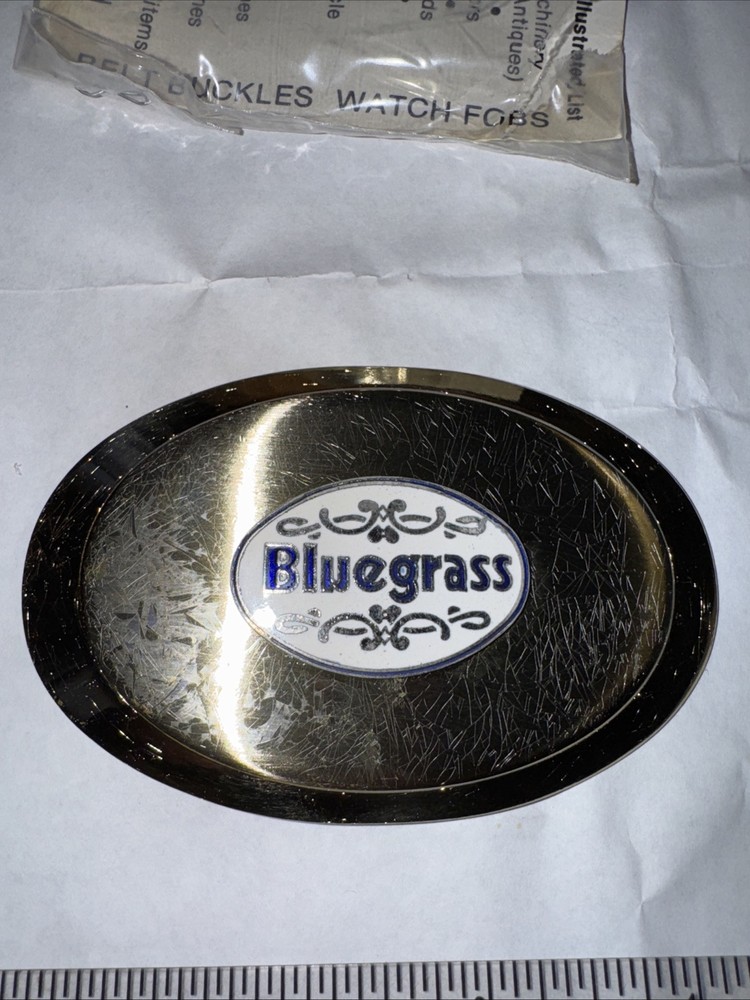 Vintage Old Bluegrass Music Gold Belt Buckle Rare Fast Free Shipping