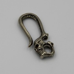 Skull Hook Belt Keychain Key Chain Holder Retro Brass/Old Silver Color lot