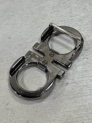 Ferragamo Gancini Silver Double Ring Belt Buckle Made in Italy Buckle Only