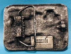 Case IH Limited Edition Brass Tractor Combine EUC (A) Vintage Belt Buckle 1985