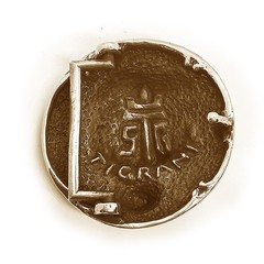 Lion Attacking Head Brass Round Belt Buckle