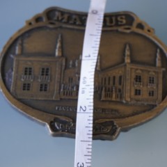 Vtg Mateus Rose Wine Brass Belt Buckle 1970s RJ Roberts Portugal Dark Academi