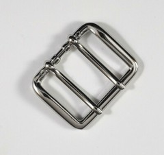New 1 1/2&Prime; (38mm) double pin buckle(#T16) nickel color finish durable US stock