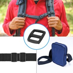 Bag Belt Glide Buckle (1.5cm/0.6&Prime;) 10Pcs, Plastic Adjustable Buckle Fasteners