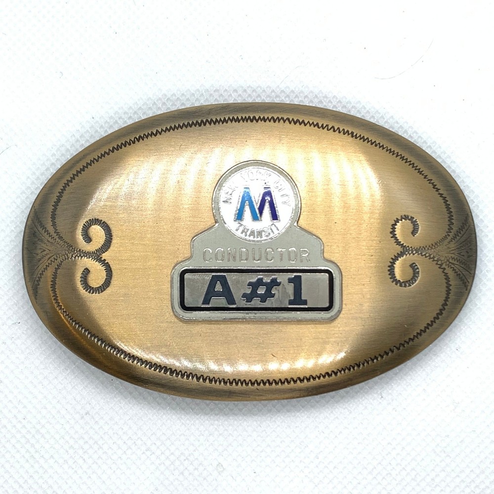 M New York City Transit Conductor A#1 Belt Buckle