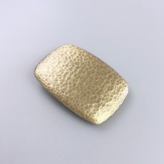 Vintage Bronze Plated Hammer Forged Rectangle Belt Buckle
