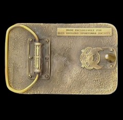 BASS Belt Buckle Vintage Bass Anglers Sportsman Society Fits Belts To 1.7&Prime; USA