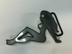 Sexy Woman Silhouette Mud Flap Girl Trucker Chick Belt Buckle By Buckle Rage