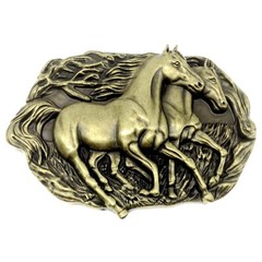Horse Belt Buckle Western Cowboy Native American Motorcyclist (HRS-13-G)