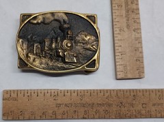 TRAIN / LOCOMOTIVE – #d – HERITAGE MINT – Belt BUCKLE – listing #8994