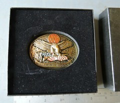 VTG LIMITED EDITION NRA National Rifle Association Golden Eagles Belt Buckle