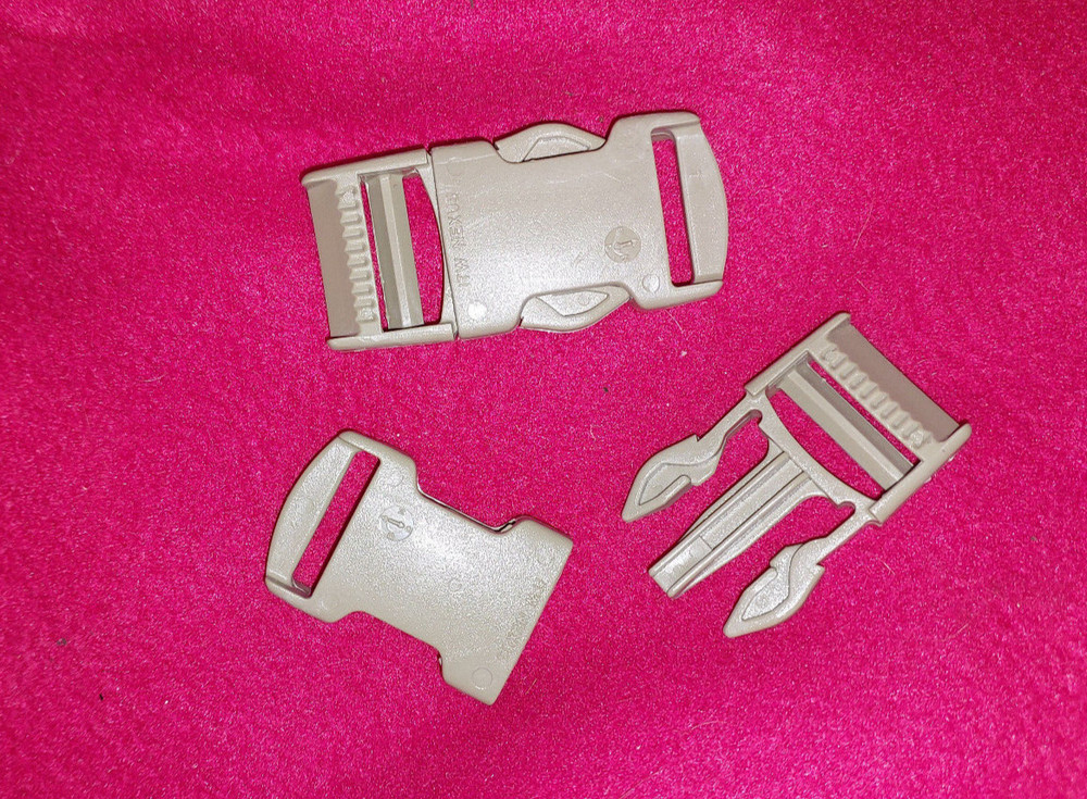 NEXUS PLASTIC SIDE RELEASE BUCKLE X 2 NEW MADE 25mm – GREAT FOR CAMPING MILITARY