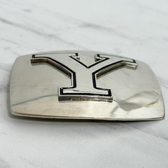 Y Letter Initial Monogram Silver Tone Belt Buckle Western Style – 3.16&Prime;