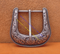 Quality Western Floral Engraved Antique Belt Buckle Set Fits 1 1/2&Prime;Wide Straps