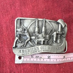 Arroyo Grande Buckle Co. Vintage 1984 American Oil Worker Belt Buckle LE 812