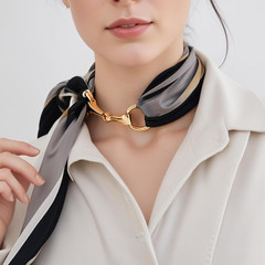 2Pcs Horse Bit Buckle Double Silk Scarf Buckle Ring,D Ring Snaffle Bit Buckles f