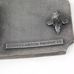 Lawson Products 1978 Promo Belt Buckle Bolts Tools 2 5/8&Prime; long 1 7/8&Prime; belt width