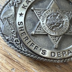 OBSOLETE 1989 Kanawha County West Virginia Sheriff Department Brass Belt Buckle