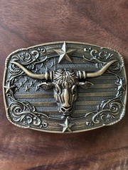 American flag Longhorns Bull Head Style Western Cowboy Belt Buckles
