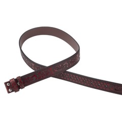 Embossed Western Leather Belt Cowboy Rodeo Casual Leather Belt Floral Embossed
