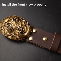 Yuhua Dragon Belt Head Brass Belt Buckle Head Men&rsquo;s Outer Wear Smooth Buckle