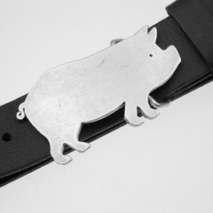 Pig Belt Buckle Vintage Style – Funny Animal Buckle for Farm Fans