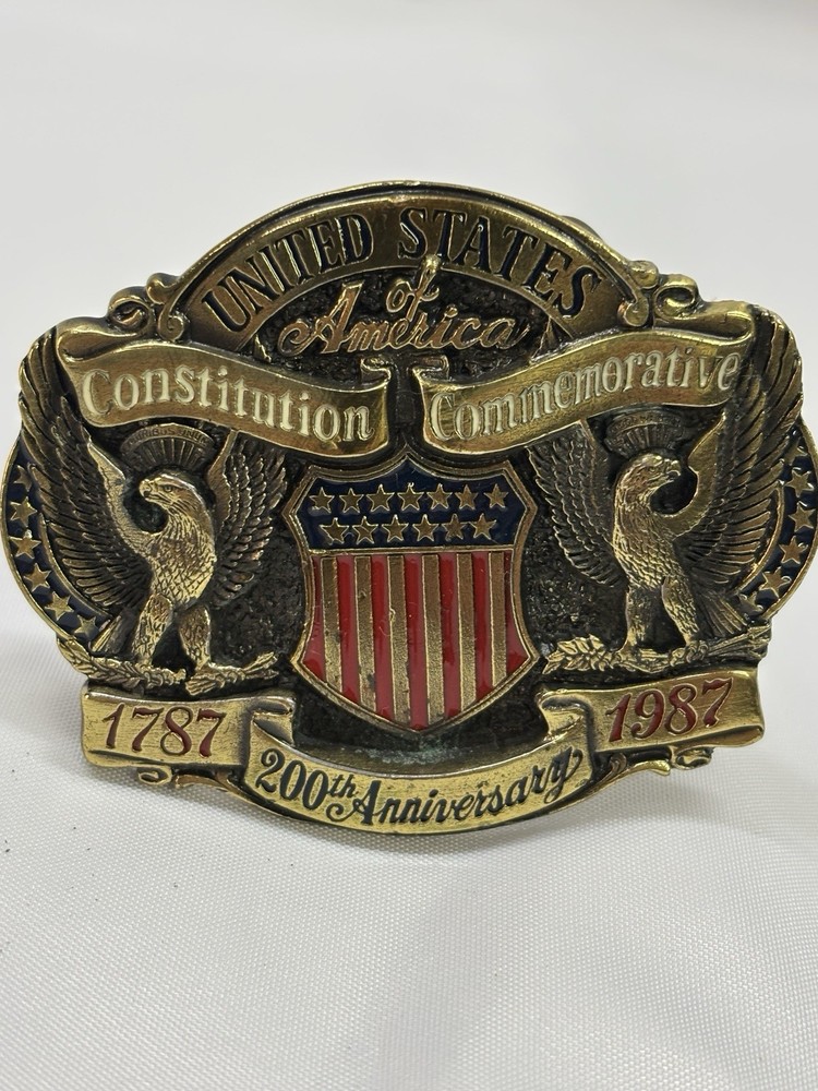 Great American Buckle Co Constitution 200th Anniv Limited Belt Buckle 1.5&Prime;
