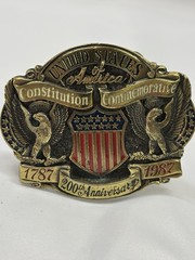 Great American Buckle Co Constitution 200th Anniv Limited Belt Buckle 1.5&Prime;
