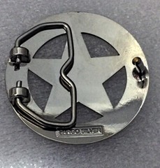 Texas Ranger Badge Belt Buckle (Silver) Slightly Scratched