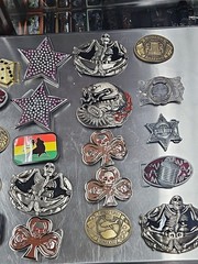 Vintage LOT OF 20 belt buckles 2000s Chrome BRASS metal Some New Some Old LotE