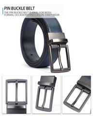 Men&rsquo;s Navy Blue Classic Pin Buckle Belt, Casual & 120cm/47.2inch, Dark