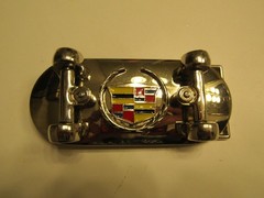 Skateboard Shaped Metal Belt Buckle With Cadillac Emblem