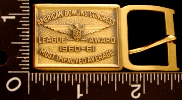 MG12112 1960-61 ***AMERICAN BOWLING CONGRESS*** AWARD BELT BUCKLE