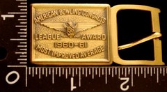 MG12112 1960-61 ***AMERICAN BOWLING CONGRESS*** AWARD BELT BUCKLE