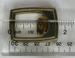 Vintage Christian Dior Belt Buckle silver Gold Tones Metal