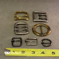 Mixed Lot Vintage Belt Buckles Solid Brass Peace Sign Decorative 8pc