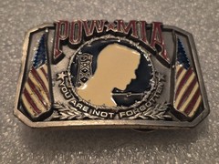 Bergamot MIA POW USA Belt Buckle Pre-Owned Free Shipping