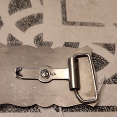 Silver Western Truck Belt Buckle for Men Metal Rectangular Antique Finish