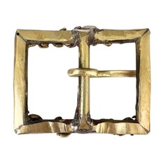 Handmade Solid Brass Belt Buckle USA | 1.5&Prime; Retro Artisan Buckle Men & Women