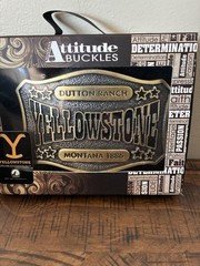 New! Montana Silversmiths Yellowstone &lsquo;DUTTON RANCH MONTANA 1886&rsquo; BELT BUCKLE TV