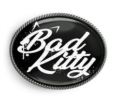 Bad Kitty Belt Buckle – Black Cat Animal Lover Belt Buckle – 105-B2