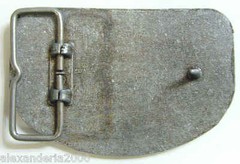 Raleigh lights truck trucker smoker old vintage estate metal belt buckle 42344