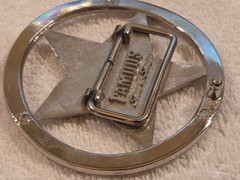Famous Stars and Straps Belt Buckle Five Point Star Chrome Silver VINTAGE