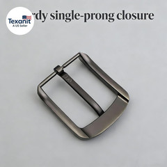 1.5-Inch (38-40 Mm) Square Belt Buckle – Single-Prong Metal Replacement for Leat
