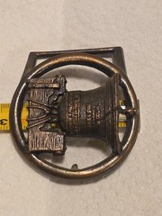 Liberty Bell Pass Stow Symbol of American independence Vintage Belt Buckle USA
