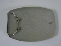 Silver Black F Belt Buckle Made in Italy By Classico heavy A180 A5